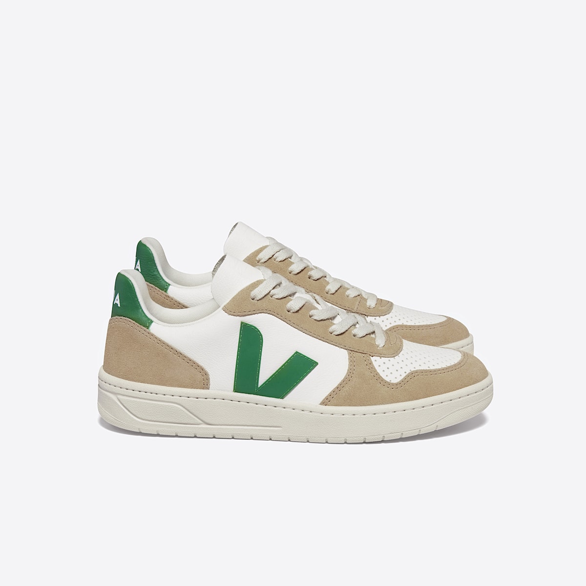 V-10 LEATHER WHITE EMERAUDE SAHARA